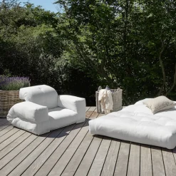 Fauteuil d'extérieur en acrylique blanc 122x90x70cm Hippo - Karup Design