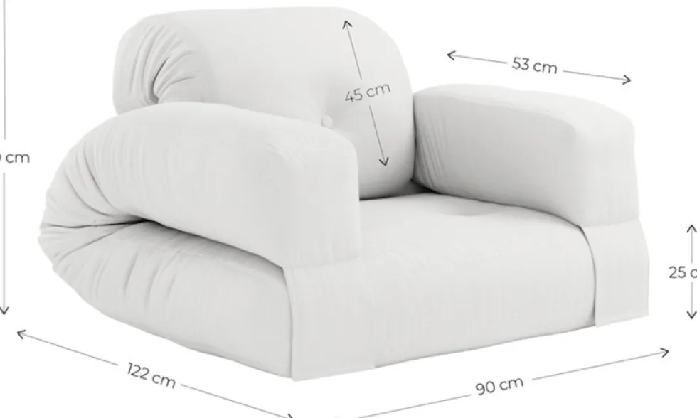 Fauteuil d'extérieur en acrylique blanc 122x90x70cm Hippo - Karup Design