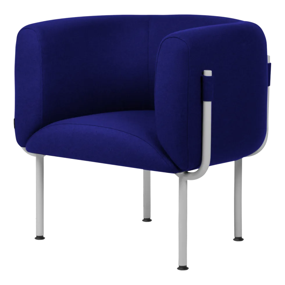 Fauteuil en acier et laine blueberry pie 71,2cm Ubi Mini - noo.ma