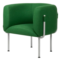 Fauteuil en acier et laine vert mousse 71,2cm Ubi Mini - noo.ma