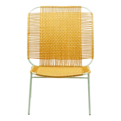 Fauteuil en acier jaune Cielo High - Ames