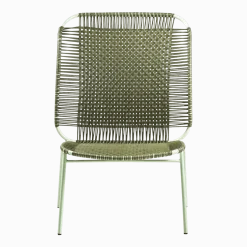 Fauteuil en acier vert Cielo High - Ames