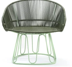 Fauteuil en acier vert Circo - Ames