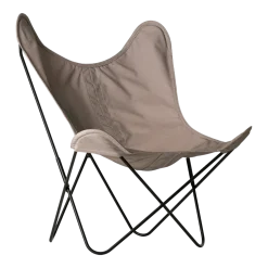 Fauteuil en batyline blush et structure en acier noir AA - Airborne