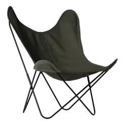 Fauteuil en batyline sous bois et structure en acier noir AA - Airborne