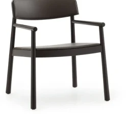 Fauteuil en bois de frêne marron et cuir chocolat ultra Timb - Normann Copenhagen