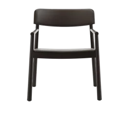 Fauteuil en bois de frêne marron et cuir chocolat ultra Timb - Normann Copenhagen