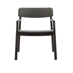Fauteuil en bois de frêne marron et tissu marron hallindal 368 Timb - Normann Copenhagen