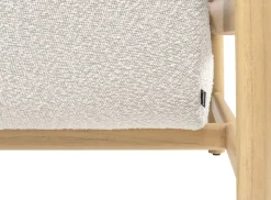Fauteuil en bois mindy et textile sable doux 83x90x75,5cm Casca - Versmissen