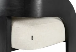 Fauteuil en bois noir et écru Maravi - Versmissen