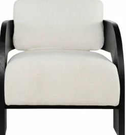 Fauteuil en bois noir et écru Maravi - Versmissen