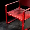 Fauteuil en bouleau laqué rouge 65,5x60x74cm 270F - Verpan