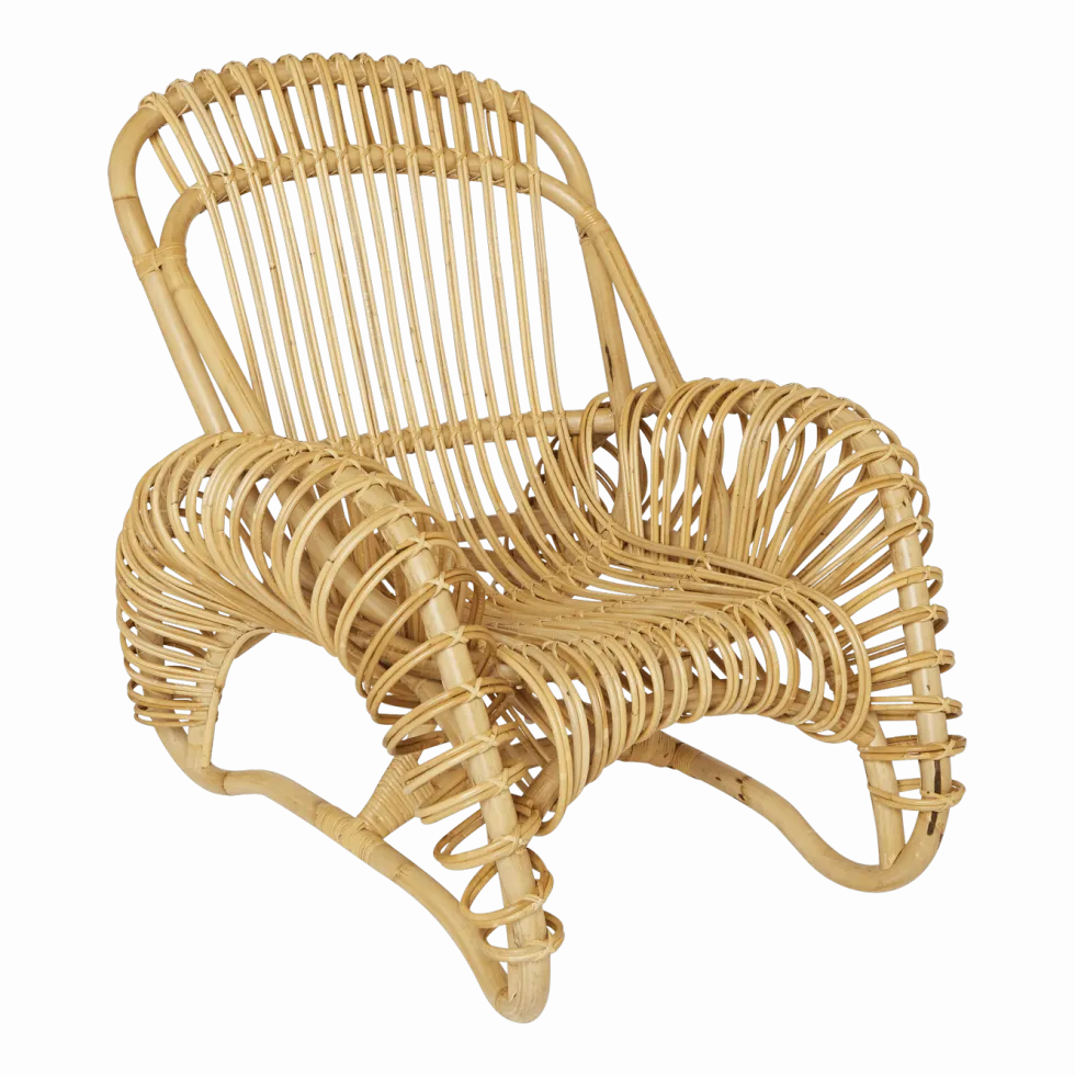 Fauteuil en canne de rotin naturelle Boucle - KOK