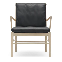 Fauteuil en chêne blanc huilé et assise en cuir thor 301 85cm OW149 - Carl Hansen & Søn