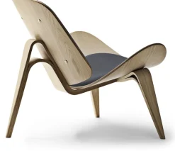 Fauteuil en chêne blanc huilé et assise fiord 171 74cm CH07 - Carl Hansen & Søn