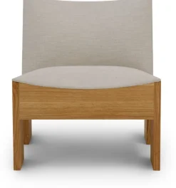 Fauteuil en chêne clair et textile mousse beige-gris Tenon - New works