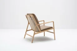 Fauteuil en chêne et cuir stone Dedo easy chair - Gazzda
