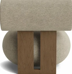 Fauteuil en chêne fumé clair et rembourrage en tissu bouclé Barnum Col 3 Hippo Lounge - NORR11