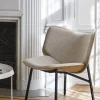 Fauteuil en chêne naturel et tissus coda 100 pieds acier noir Dapper - HAY