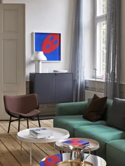 Fauteuil en chêne naturel et tissus coda 100 pieds acier noir Dapper - HAY
