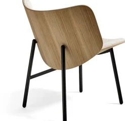 Fauteuil en chêne naturel et tissus coda 100 pieds acier noir Dapper - HAY
