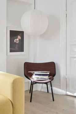 Fauteuil en chêne naturel et tissus coda 100 pieds acier noir Dapper - HAY