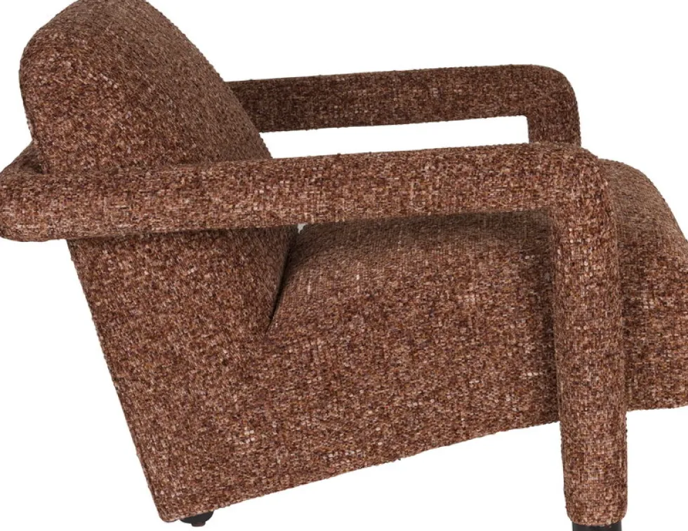 Fauteuil en coton rouge bordeaux 77x79x78cm Kent - Dutchbone