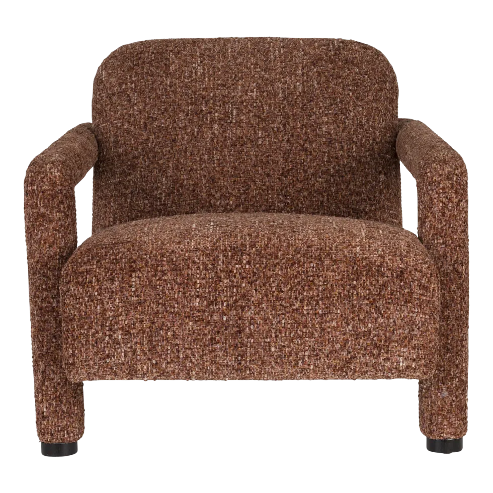 Fauteuil en coton rouge bordeaux 77x79x78cm Kent - Dutchbone