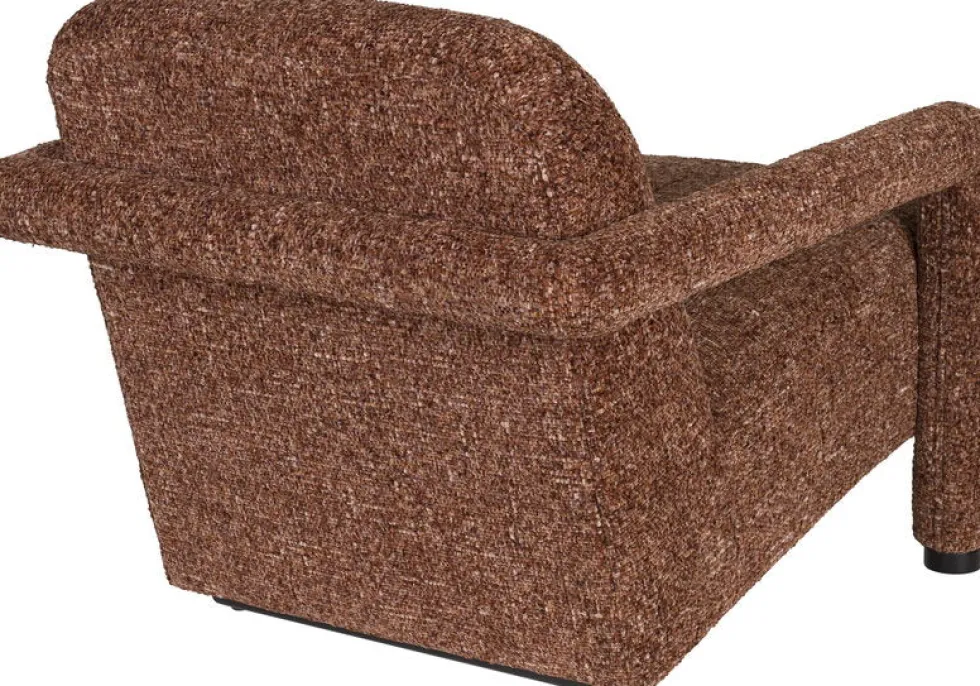 Fauteuil en coton rouge bordeaux 77x79x78cm Kent - Dutchbone