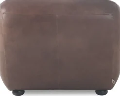 Fauteuil en cuir chocolat Wyatt - Dutchbone