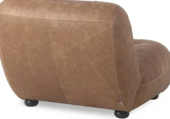 Fauteuil en cuir cognac Wyatt - Dutchbone