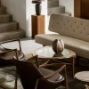 Fauteuil en cuir et noyer marron Elizabeth - Audo