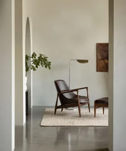 Fauteuil en cuir et noyer marron Elizabeth - Audo