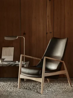 Fauteuil en cuir marron 77 x 80 cm The Seal - Audo