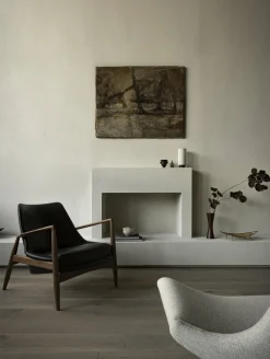 Fauteuil en cuir noir 77 x 80 cm The Seal - Audo