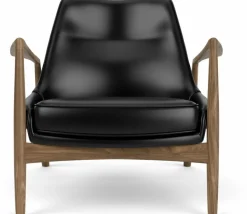 Fauteuil en cuir noir 77 x 80 cm The Seal - Audo