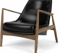 Fauteuil en cuir noir 77 x 80 cm The Seal - Audo