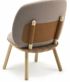 Fauteuil en frêne et tissu beige Naïve - Emko