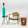 Fauteuil en frêne et tissu beige Roundy - Pols Potten