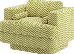 Fauteuil en hêtre et tissu marelle 03 vert 105x83cm Haus - Versmissen