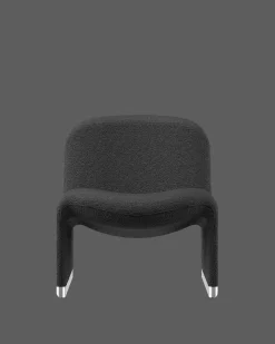 Fauteuil en laine bouclé gris foncé Alky - Anonima Castelli