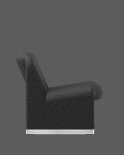 Fauteuil en laine bouclé gris foncé Alky - Anonima Castelli