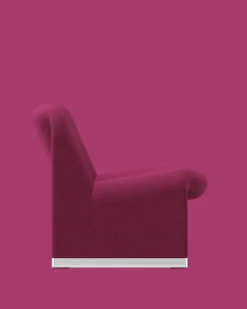 Fauteuil en laine vierge rose magenta Alky - Anonima Castelli