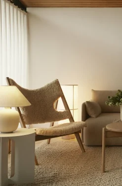 Fauteuil en mouton naturel 71 x 67 cm Knitting - Audo