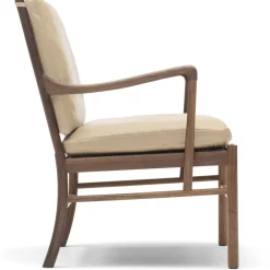 Fauteuil en noyer huilé et assise en cuir sif 90 85cm OW149 - Carl Hansen & Søn