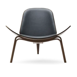 Fauteuil en noyer laqué et assise loke 7150 74cm CH07 - Carl Hansen & Søn