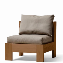 Fauteuil en pin foncé et laine britannique peignée marron 65x72,5x62,5cm Icon - Form&Refine