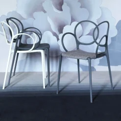 Fauteuil en plastique recyclé blanc Sissi Green - Driade