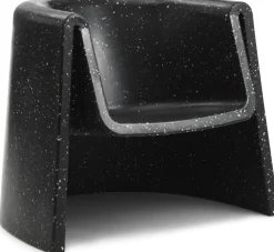 Fauteuil en plastique recyclé noir Bit - Normann Copenhagen