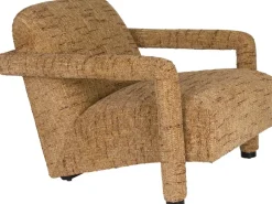 Fauteuil en polyester ocre 86x74x66cm Kent - Dutchbone